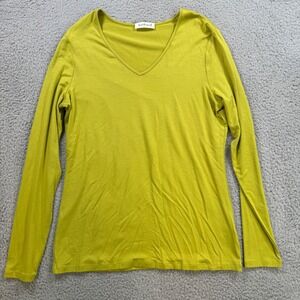 Kettlewell Green V Neck‎ Long Sleeve Modal Elastane Top Women's Size L